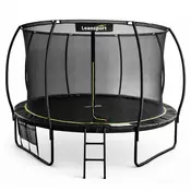 Trampolin LINE 427 cm - crni - zeleni