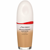 Shiseido Revitalessence Skin Glow Foundation lahki tekoči puder s posvetlitvenim učinkom SPF 30 odtenek Maple 30 ml
