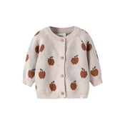 LilAtelier Pletena jopa NBFLulio rjava/oliva/pastelno lila