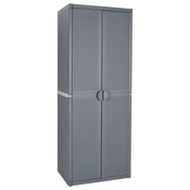Vrtni ormaric za pohranu sivi 65 x 45 x 172 cm PP ratan