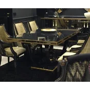 Casa Padrino luxury baroque dining table black/gold - Magnificent baroque style kitchen table - Luxury baroque dining room furniture - Magnificent baroque dining room furniture