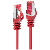 LINDY LINDY 47361 RJ45 omrežni kabel\, Patch kabel CAT 6 S/FTP 0.50 m rdeča 1 kos, (20419777)