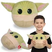 Disney TY Star Wars Baby Yoda GROGU Mehka, okrasna blazina, SQUISHY BEANIES, okrasna blazina za sobo – okrogla plišasta igrača 22cm