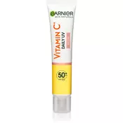 Garnier Zaščitni fluid za obraz z mineralnimi pigmenti SPF 50+ vitamin C (dnevni UV sijaj) 40 ml