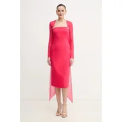 Luisa Spagnoli Cocktail obleka Protocollo 541709 Rdeča Regular Fit
