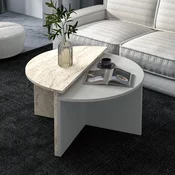 HANAH HOME Sto za dnevnu sobu Dolunay Grey Travertine