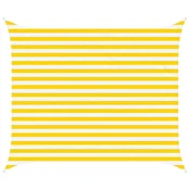 Vidaxl Sončno platno Rumena in Bela 2,5 x 3 m 100% poliester Oxford