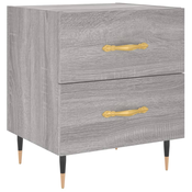 MAISON CHIC Nočna omarica - Nočna miza siva sonoma 40x35x47,5 cm inženirski les, (21686972)