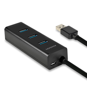 AXAGON USB HUB s polnjenjem HUE-S2BL (4xUSB 3.0, 120cm, USB-A)