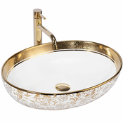 Umivalnik na podstavku Rea Margot White/Gold