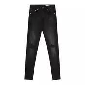 Bershka Kavbojke črn denim
