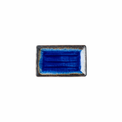 Moder keramičen krožnik MIJ Cobalt, 21x13 cm
