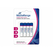 MediaRange baterije ogljik/cink LR03/AAA 1,5V, 4 kom