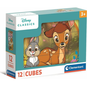 Clementoni Slikovne kocke Disney classic fairy tales, 12 kock