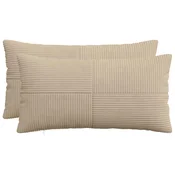 vidaXL Prevleka za blazino 2 pcs ALMELO Taupe 40 x 70 cm korduroy