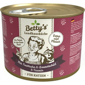 Bettys Landhausküche Mačja hrana - puran z oljem borage - 200 g