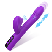 Paloqueth Thrusting & Suction Dual Vibrator Purple