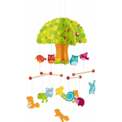 Goki Lesena viseča hišica na drevesu z živalmi