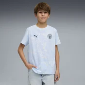 PUMA Manchester City FtblCulture All-Over Print Tee Youth, Clothing, Sea Glass/Tropical Blue, 7-8Y