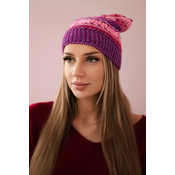 Kesi Cap with fleece Patrycja K254 pink neon+purple