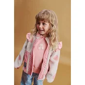 Liewood kratka jakna otroška Noam Pile Jacket w Frill