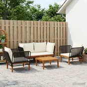 vidaXL 5 pcs Masivno akacijevo les in vrv Naravna