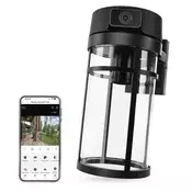 GoSmart Zunanja vrtljiva kamera in svetilo IP-1300 LANTERN, z WiFi, črna