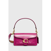 Kožna torba Coach Tabby 20 boja: ružičasta, CM556