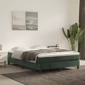 Vidaxl vidaXL Vzmetnica z žepkastimi vzmetmi temno zelena 120x210x20 cm žamet