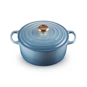 Le Creuset Signature Bräter rund 24 cm chambray