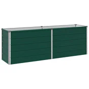 vidaXL Povišana vrtna gredica Zelena 160 x 40 x 55 cm