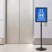 Vidaxl Stojalo za plakat Črna a3 Aluminij in PVC