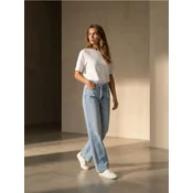 Sinsay - Wide leg farmerke sa ispranim efektom - plava