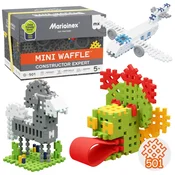 MARIOINEX Marioinex Mini Waffle Konstruktor Expert Komplet gradbenih kock, mehke kocke za otroke, varne – 501 kosov