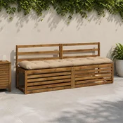 vidaXL Blazina za klop VIANEN 100% poliester Peščena 190 x 40 x 12 cm
