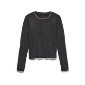 VERO MODA Pulover VMMARINA antracit/jagoda/bela