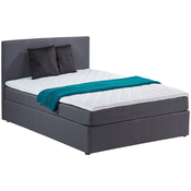 P & B POSTELJA Z VZMETNICO 120 cm  x 200 cm , tekstil siva