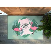 tulup.si Predpražnik Home sweet home Flamingos 60x40 cm