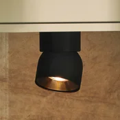Nordlux Downlight Pitcher, črn/medenina, 1-žarilni, kovina, GU10 - Dnevna soba/jedilnica - Sodobni - črna, medenina
