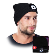 Zimska kapa z LED svetilko