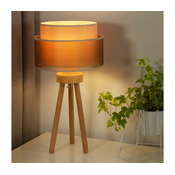 Duolla - Stolna lampa WOOD BOHO 1xE27/15W/230V bakrena/smeda/bež