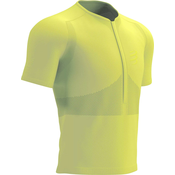 Compressport Trail Half-Zip Fitted SS Top Green Sheen/Safety Yellow M Majica za trčanje s kratkim rukavom