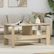 vidaXL Klubska miza Sonoma hrast 90 x 50 x 45 cm Konstruiran les