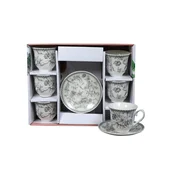 Sigma Set šolja za kafu, porcelan, 160ml 6/1 (Ret/Blk) YK160-ZCL-8935
