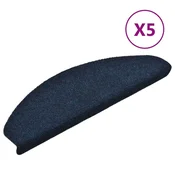 Vidaxl Preproge za stopnice, samolepilne, 5 kosov, 65x21x4 cm, temno modre, polkrožne, velike