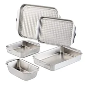 Pekač za meso OVENBOND, set 7 kosov, srebrna, nerjaveče jeklo, Hestan