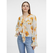 Orsay Bela ženska cvetlična bluza 38