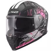 Integralna motociklistička kaciga LS2 FF811 Vector II Darflo mat crno-roza
