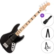 Fender Squier Affinity Series Active Jazz Bass V MN SET Black Metallic 5 strunska bas kitara