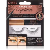 KISS Magnetne umetne trepalnice z očesnimi linijami 01 Lure (Magnetic Eyeliner & Lash Kit)